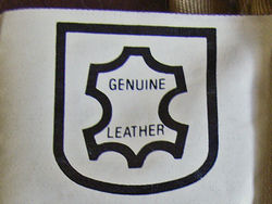 leather sign on shoes